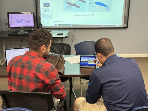 Flight student learning proper use of navigation and autopilot systems