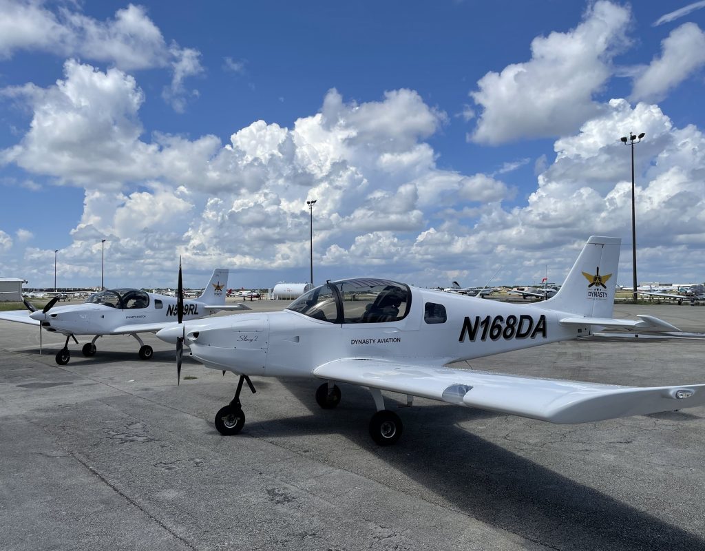 Student preparing for solo flight at Dynasty Aviation Inc pilot school